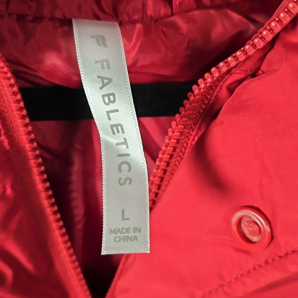 Fabletics Red Quilted Puffer Vest - Picture 3 of 6